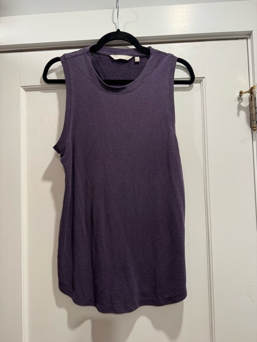 Athleta Breezy Tank Purple Large Linen Workout Hiking Gym Activewear Staple - Picture 2 of 7